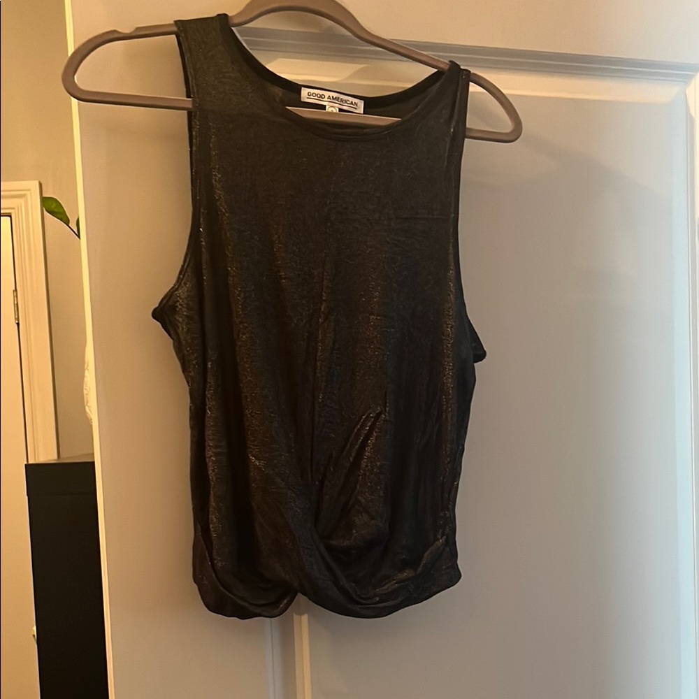Good American Black Sleeveless Top